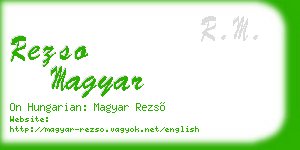 rezso magyar business card